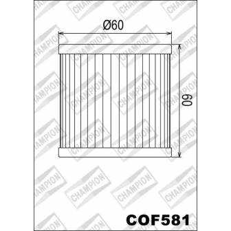 Filtro de aceite Champion COF581 (HF681)