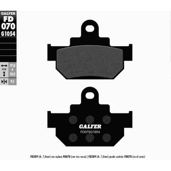 PASTILLAS FRENO GALFER FD070-G1054 (SEMI-METÁLICAS)