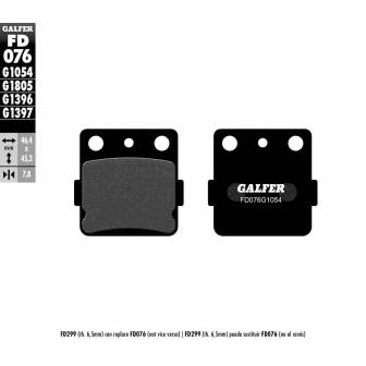 PASTILLAS FRENO GALFER FD076-G1054 (SEMI-METÁLICAS)