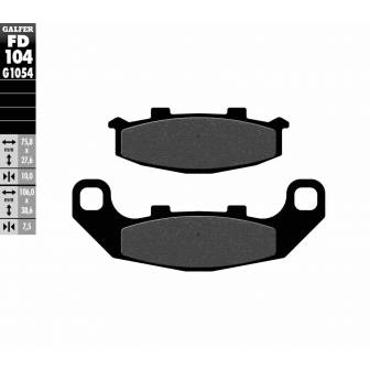 PASTILLAS FRENO GALFER FD104-G1054 (SEMI-METÁLICAS)