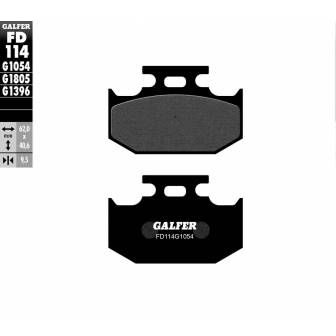 PASTILLAS FRENO GALFER FD114-G1054 (SEMI-METÁLICAS)