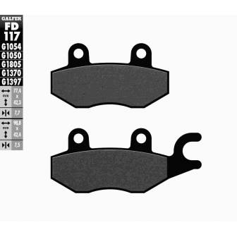 PASTILLAS FRENO GALFER FD117-G1054 (SEMI-METÁLICAS)