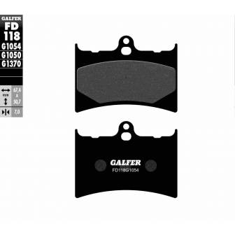 PASTILLAS FRENO GALFER FD118-G1054 (SEMI-METÁLICAS)