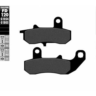 PASTILLAS FRENO GALFER FD120-G1054 (SEMI-METÁLICAS)