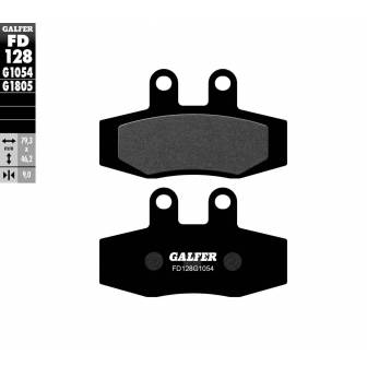 PASTILLAS FRENO GALFER FD128-G1054 (SEMI-METÁLICAS)
