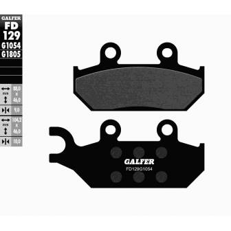 PASTILLAS FRENO GALFER FD129-G1054 (SEMI-METÁLICAS)