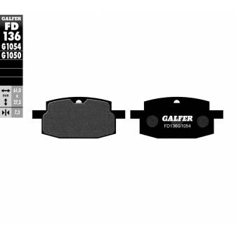 PASTILLAS FRENO GALFER FD136-G1054 (SEMI-METÁLICAS)
