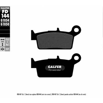 PASTILLAS FRENO GALFER FD144-G1054 (SEMI-METÁLICAS)