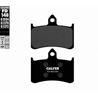 PASTILLAS FRENO GALFER FD148-G1054 (SEMI-METÁLICAS)