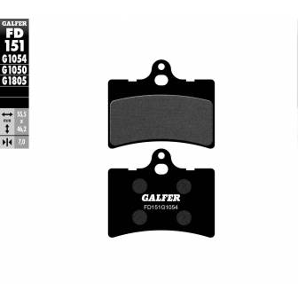 PASTILLAS FRENO GALFER FD151-G1054 (SEMI-METÁLICAS)