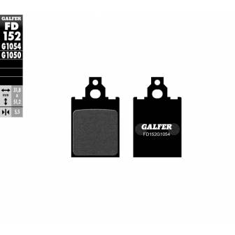 PASTILLAS FRENO GALFER FD152-G1054 (SEMI-METÁLICAS)