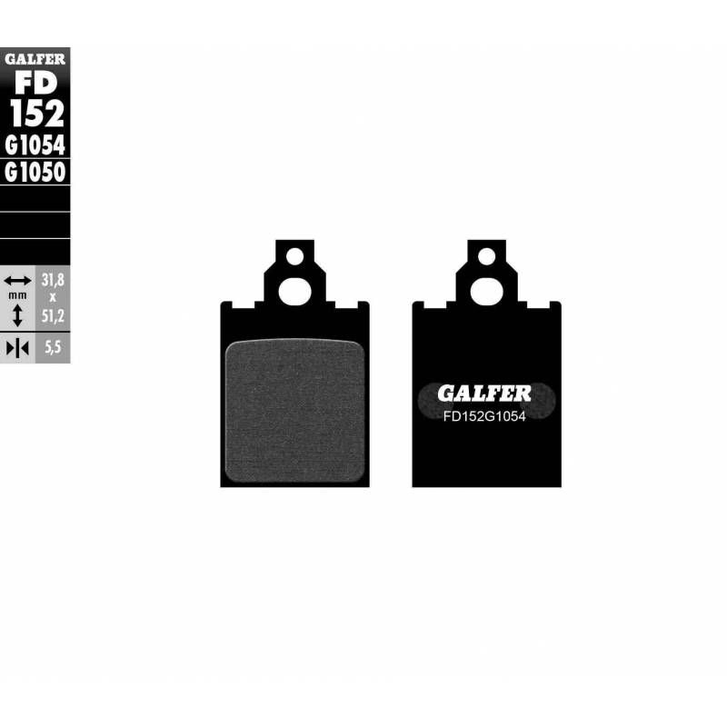PASTILLAS FRENO GALFER FD152-G1054 (SEMI-METÁLICAS)