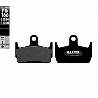 PASTILLAS FRENO GALFER FD166-G1054 (SEMI-METÁLICAS)