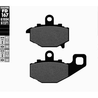 PASTILLAS FRENO GALFER FD167-G1054 (SEMI-METÁLICAS)