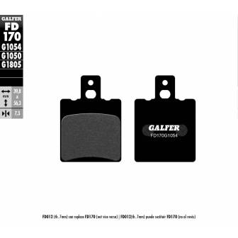 PASTILLAS FRENO GALFER FD170-G1054 (SEMI-METÁLICAS)