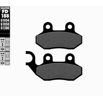 PASTILLAS FRENO GALFER FD188-G1054 (semi-metálicas)