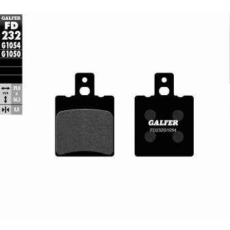 PASTILLAS FRENO GALFER FD232-G1054 (SEMI-METÁLICAS)