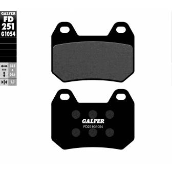 PASTILLAS FRENO GALFER FD251-G1054 (SEMI-METÁLICAS)