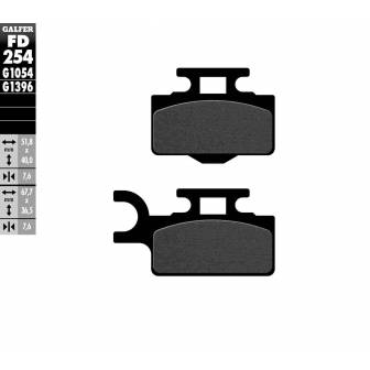 PASTILLAS FRENO GALFER FD254-G1054 (SEMI-METÁLICAS)