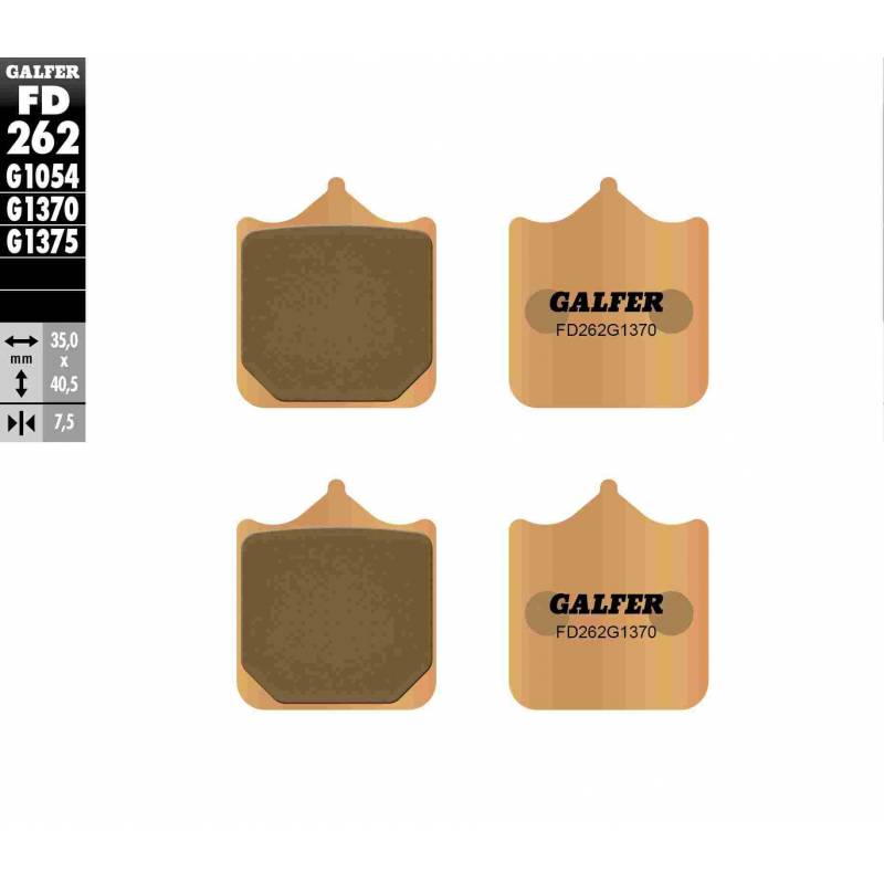 PASTILLAS FRENO GALFER FD262-G1370 MOTO (SINTERIZADO)