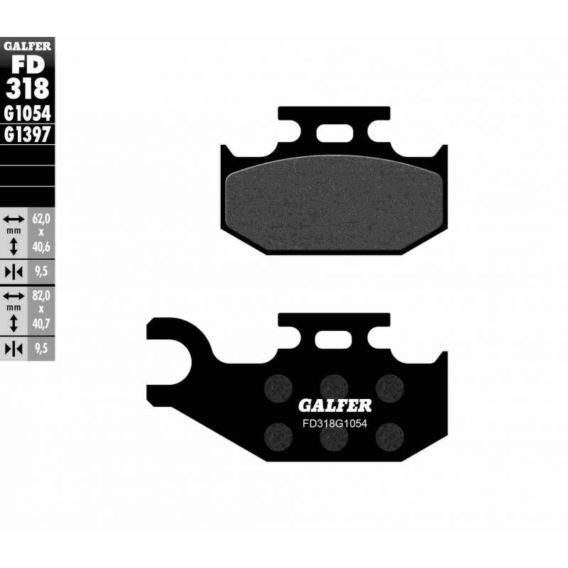 PASTILLAS FRENO GALFER FD318-G1054 (SEMI-METÁLICAS)