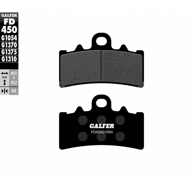 PASTILLAS FRENO GALFER FD450-G1054 (SEMI-METÁLICAS)