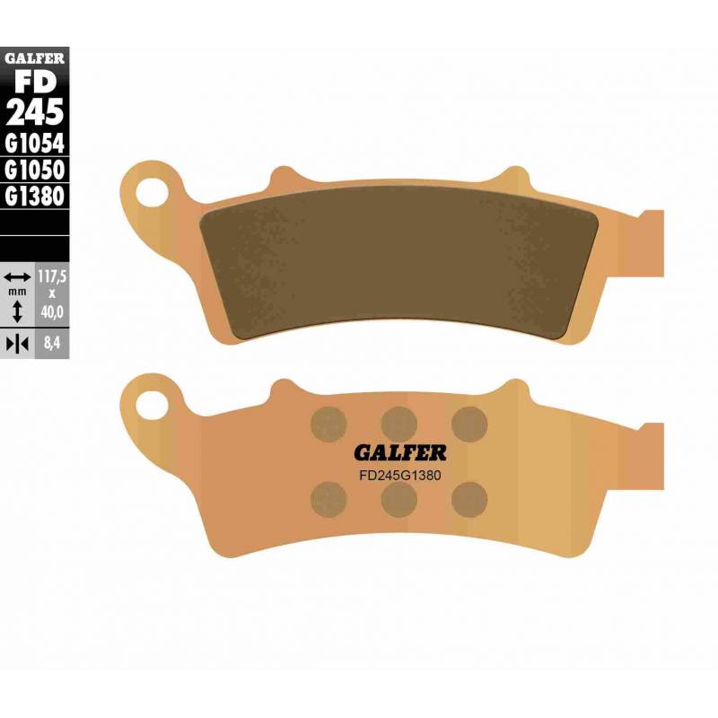 PASTILLAS FRENO GALFER FD245-G1380-83 SCOOTERS (cerámico/metálico)