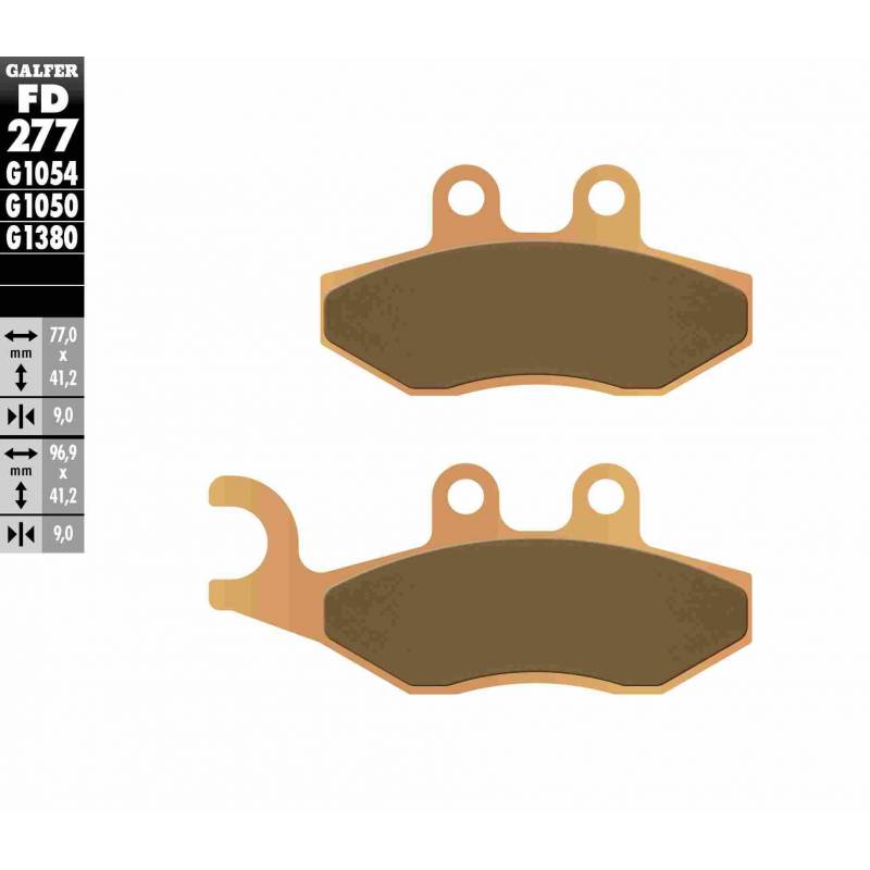 PASTILLAS FRENO GALFER FD277-G1380-83 SCOOTERS (cerámico/metálico)