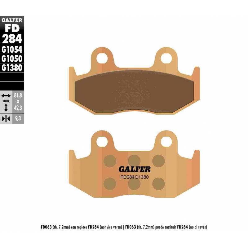 PASTILLAS FRENO GALFER FD284-G1380-83 SCOOTERS (cerámico/metálico)