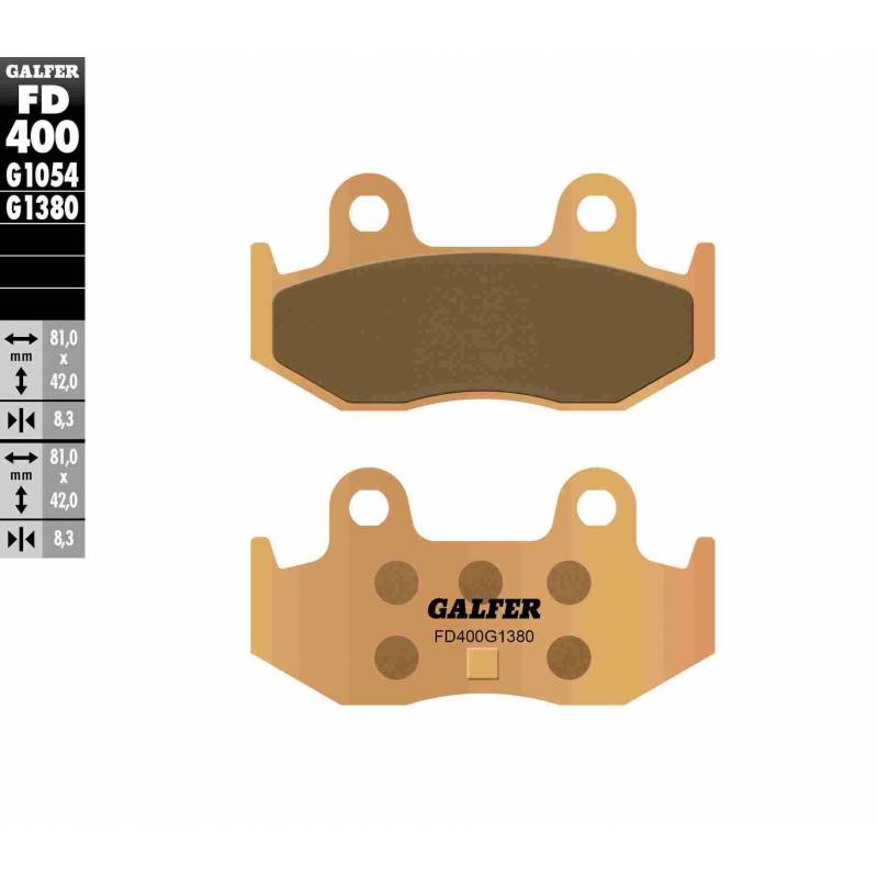 PASTILLAS FRENO GALFER FD400-G1380-83 SCOOTERS (cerámico/metálico)