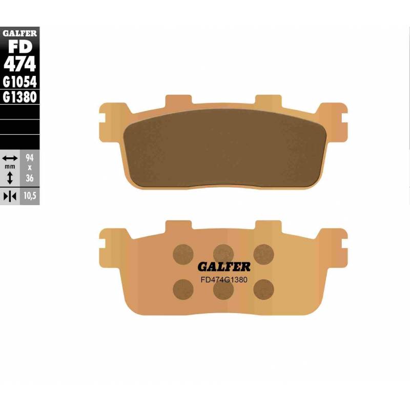 PASTILLAS FRENO GALFER FD474-G1380-83 SCOOTERS (cerámico/metálico)