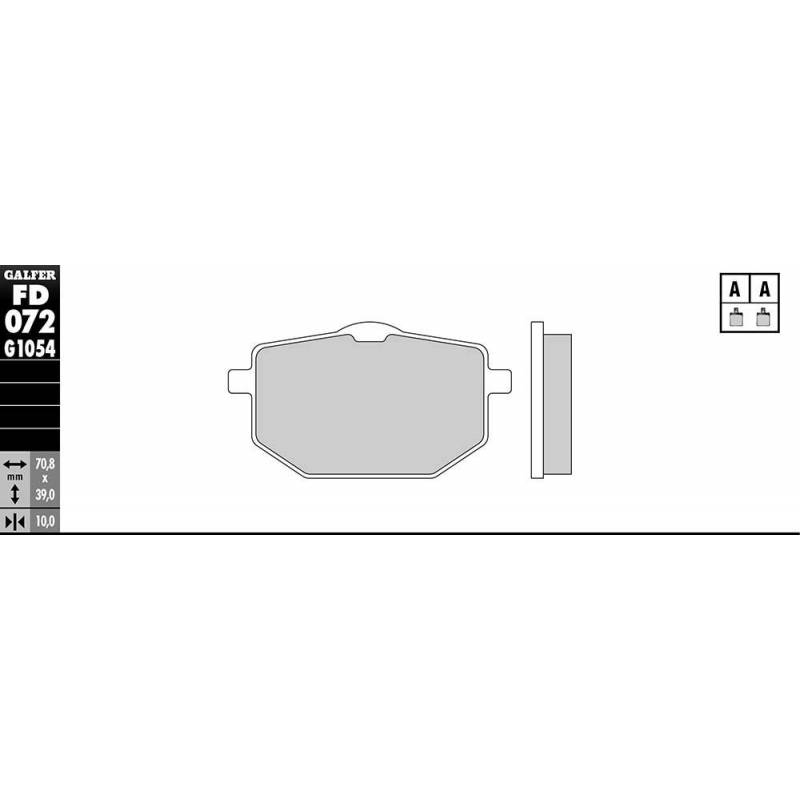PASTILLAS FRENO GALFER FD072-G1651 LILA (semi-metálicas).