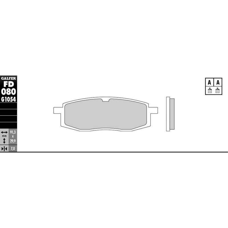 PASTILLAS FRENO GALFER FD080-G1651 LILA (semi-metálicas).