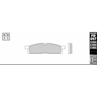 PASTILLAS FRENO GALFER FD097-G1651 LILA (semi-metálicas).