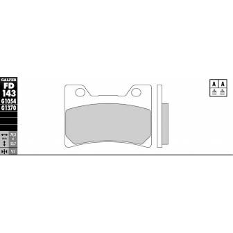 PASTILLAS FRENO GALFER FD143-G1651 LILA (semi-metálicas).
