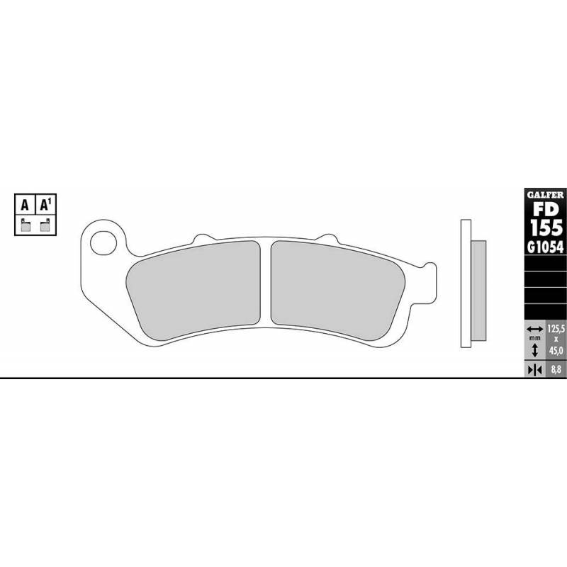 PASTILLAS FRENO GALFER FD155-G1651 LILA (semi-metálicas).