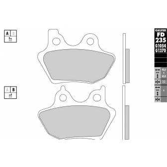 PASTILLAS FRENO GALFER FD235-G1651 LILA (semi-metálicas).