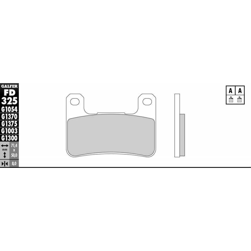 PASTILLAS FRENO GALFER FD325-G1651 LILA (semi-metálicas).