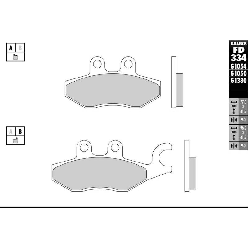 PASTILLAS FRENO GALFER FD334-G1651 LILA (semi-metálicas).