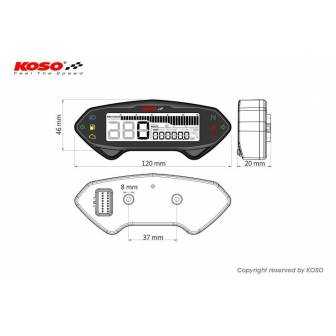 Velocímetro universal KOSO DB-01RN BA041000