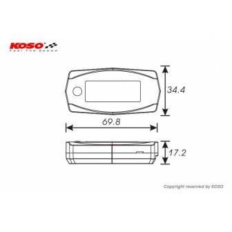 Cuenta RPM y horas KOSO BA033W00