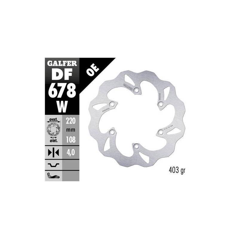 DISCO FRENO GALFER WAVE 220X4MM DF678W DISCO FRENO GALFER WAVE 220X4MM DF678W