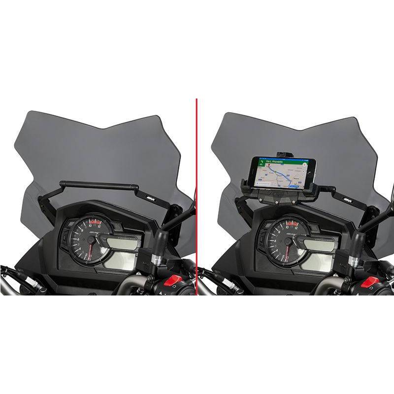 Soporte Givi SGZ39SM para fijar el navegador Garmin Zumo 390LM y 590LM