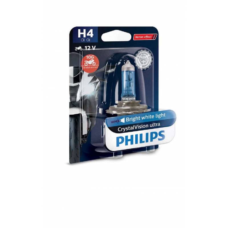 Lámpara moto Philips H-4 12v 60/55w CrystalVision Ultra