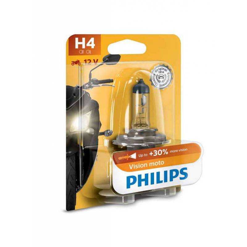 Lámpara moto Philips H-4 12v 60/55w Visionmoto 12342PRBW