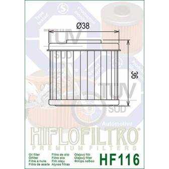 FILTRO ACEITE HIFLOFILTRO HF116