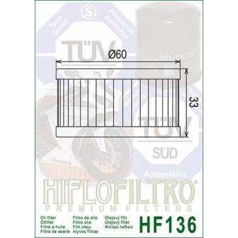 FILTRO ACEITE HIFLOFILTRO HF136