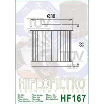 FILTRO ACEITE HIFLOFILTRO HF167