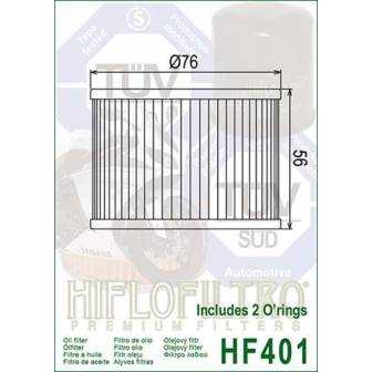 FILTRO ACEITE HIFLOFILTRO HF401