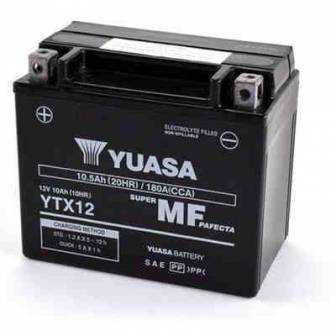 BATERIA YUASA YTX12-WC (YTX12-BS-ACTIVADA) 12V 10Ah